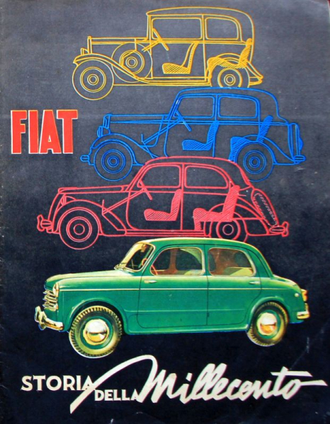 Fiat 1100 Millecento Modelprogam 1953 Carbrochure (8527)